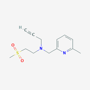 N-[(6-Methylpyridin-2-yl)methyl]-N-(2-methylsulfonylethyl)prop-2-yn-1-amine