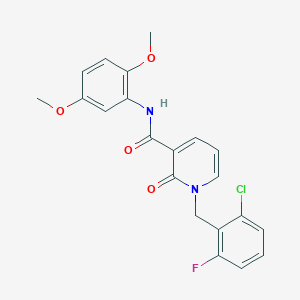 molecular formula C21H18ClFN2O4 B2731784 1-(2-chloro-6-fluorobenzyl)-N-(2,5-dimethoxyphenyl)-2-oxo-1,2-dihydropyridine-3-carboxamide CAS No. 946246-97-5