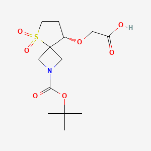 molecular formula C13H21NO7S B2731791 2-((2-(Tert-butoxycarbonyl)-5,5-dioxido-5-thia-2-azaspiro[3.4]octan-8-yl)oxy)acetic acid CAS No. 1822455-57-1
