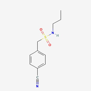 molecular formula C11H14N2O2S B2731792 1-(4-cyanophenyl)-N-propylmethanesulfonamide CAS No. 923679-46-3
