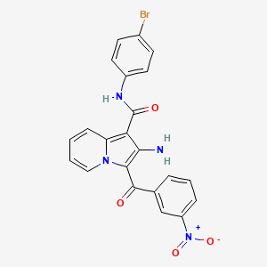 2-amino-N-(4-bromophenyl)-3-(3-nitrobenzoyl)indolizine-1-carboxamide