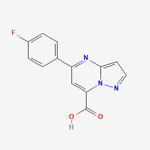 molecular formula C13H8FN3O2 B2731811 5-(4-Fluorophenyl)pyrazolo[1,5-a]pyrimidine-7-carboxylic acid CAS No. 932177-92-9
