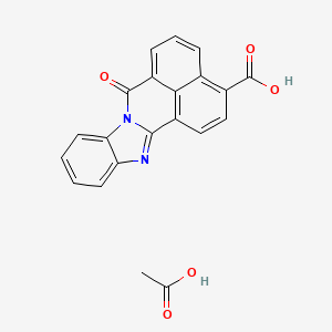 molecular formula C21H14N2O5 B2731821 STO-609 acetate CAS No. 1173022-21-3; 52029-86-4