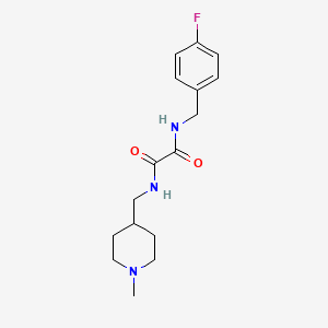 molecular formula C16H22FN3O2 B2731885 N1-(4-fluorobenzyl)-N2-((1-methylpiperidin-4-yl)methyl)oxalamide CAS No. 953223-86-4