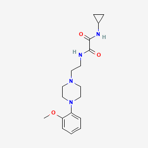molecular formula C18H26N4O3 B2731900 N-cyclopropyl-N'-{2-[4-(2-methoxyphenyl)piperazin-1-yl]ethyl}ethanediamide CAS No. 1049574-89-1