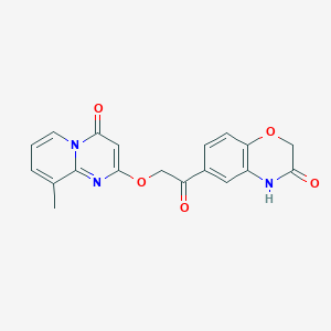 molecular formula C19H15N3O5 B2731927 6-(2-((9-methyl-4-oxo-4H-pyrido[1,2-a]pyrimidin-2-yl)oxy)acetyl)-2H-benzo[b][1,4]oxazin-3(4H)-one CAS No. 1105213-44-2