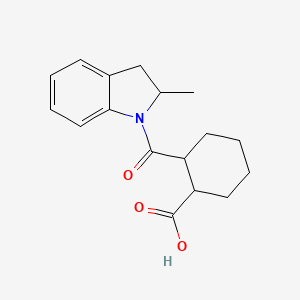 molecular formula C17H21NO3 B2731999 2-(2-methyl-2,3-dihydro-1H-indole-1-carbonyl)cyclohexane-1-carboxylic acid CAS No. 1052596-68-5