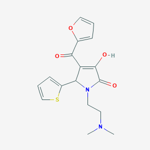 B2732002 1-(2-(dimethylamino)ethyl)-4-(furan-2-carbonyl)-3-hydroxy-5-(thiophen-2-yl)-1H-pyrrol-2(5H)-one CAS No. 380878-71-7