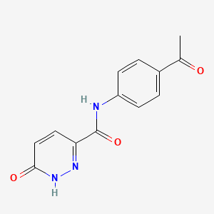 molecular formula C13H11N3O3 B2732007 N-(4-acetylphenyl)-6-oxo-1,6-dihydropyridazine-3-carboxamide CAS No. 900001-79-8