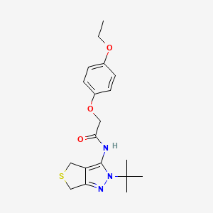 molecular formula C19H25N3O3S B2732020 N-{2-tert-butyl-2H,4H,6H-thieno[3,4-c]pyrazol-3-yl}-2-(4-ethoxyphenoxy)acetamide CAS No. 893929-77-6
