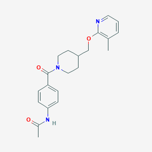 molecular formula C21H25N3O3 B2732033 N-[4-(4-{[(3-methylpyridin-2-yl)oxy]methyl}piperidine-1-carbonyl)phenyl]acetamide CAS No. 2380041-63-2