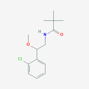 molecular formula C14H20ClNO2 B2732071 N-[2-(2-chlorophenyl)-2-methoxyethyl]-2,2-dimethylpropanamide CAS No. 1795195-00-4