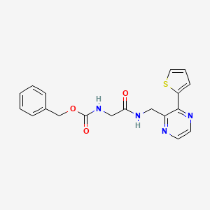 molecular formula C19H18N4O3S B2732074 benzyl N-[({[3-(thiophen-2-yl)pyrazin-2-yl]methyl}carbamoyl)methyl]carbamate CAS No. 2034613-45-9