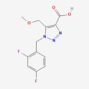 molecular formula C12H11F2N3O3 B2732090 1-(2,4-difluorobenzyl)-5-(methoxymethyl)-1H-1,2,3-triazole-4-carboxylic acid CAS No. 1340830-22-9