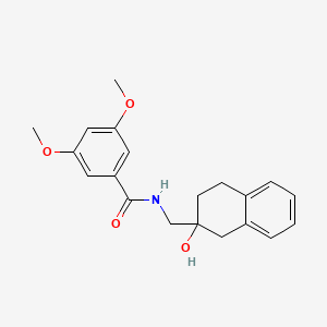 molecular formula C20H23NO4 B2732113 N-[(2-hydroxy-1,2,3,4-tetrahydronaphthalen-2-yl)methyl]-3,5-dimethoxybenzamide CAS No. 1421506-66-2