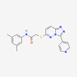 molecular formula C20H18N6OS B2732173 N-(3,5-dimethylphenyl)-2-{[3-(pyridin-4-yl)-[1,2,4]triazolo[4,3-b]pyridazin-6-yl]sulfanyl}acetamide CAS No. 868969-64-6