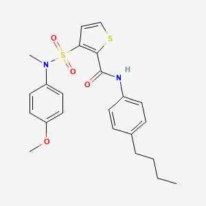 molecular formula C23H26N2O4S2 B2732196 N-(4-butylphenyl)-3-[(4-methoxyphenyl)(methyl)sulfamoyl]thiophene-2-carboxamide CAS No. 1207003-85-7