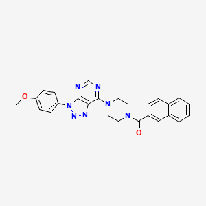 molecular formula C26H23N7O2 B2732203 (4-(3-(4-methoxyphenyl)-3H-[1,2,3]triazolo[4,5-d]pyrimidin-7-yl)piperazin-1-yl)(naphthalen-2-yl)methanone CAS No. 920372-65-2