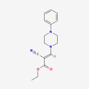 molecular formula C16H19N3O2 B2732245 ethyl (2E)-2-cyano-3-(4-phenylpiperazin-1-yl)prop-2-enoate CAS No. 946386-13-6