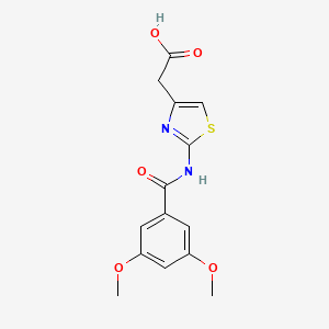 molecular formula C14H14N2O5S B2732247 2-(2-(3,5-Dimethoxybenzamido)thiazol-4-yl)acetic acid CAS No. 926217-28-9