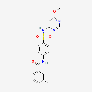 molecular formula C19H18N4O4S B2732249 N-(4-(N-(6-methoxypyrimidin-4-yl)sulfamoyl)phenyl)-3-methylbenzamide CAS No. 303035-44-1