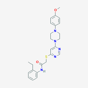 molecular formula C25H29N5O2S B2732253 N-(2-ethylphenyl)-2-({6-[4-(4-methoxyphenyl)piperazin-1-yl]pyrimidin-4-yl}sulfanyl)acetamide CAS No. 1251693-86-3