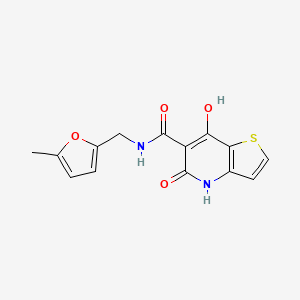 molecular formula C14H12N2O4S B2732318 7-hydroxy-N-[(5-methylfuran-2-yl)methyl]-5-oxo-4H,5H-thieno[3,2-b]pyridine-6-carboxamide CAS No. 1251572-22-1