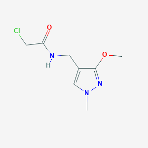 2-Chloro-N-[(3-methoxy-1-methylpyrazol-4-yl)methyl]acetamide