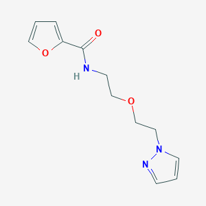 molecular formula C12H15N3O3 B2732409 N-(2-(2-(1H-pyrazol-1-yl)ethoxy)ethyl)furan-2-carboxamide CAS No. 2034563-32-9