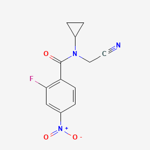 molecular formula C12H10FN3O3 B2732425 N-(cyanomethyl)-N-cyclopropyl-2-fluoro-4-nitrobenzamide CAS No. 1797208-25-3