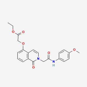 Ethyl 2-[2-[2-(4-methoxyanilino)-2-oxoethyl]-1-oxoisoquinolin-5-yl]oxyacetate