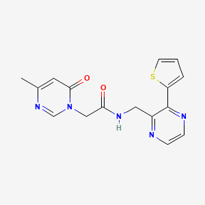 2-(4-methyl-6-oxopyrimidin-1(6H)-yl)-N-((3-(thiophen-2-yl)pyrazin-2-yl)methyl)acetamide