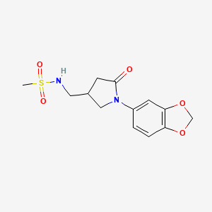 N-((1-(benzo[d][1,3]dioxol-5-yl)-5-oxopyrrolidin-3-yl)methyl)methanesulfonamide