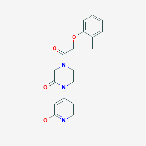 1-(2-Methoxypyridin-4-yl)-4-[2-(2-methylphenoxy)acetyl]piperazin-2-one