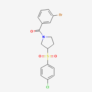 (3-Bromophenyl)(3-((4-chlorophenyl)sulfonyl)pyrrolidin-1-yl)methanone