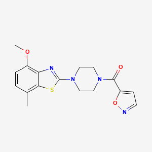 Isoxazol-5-yl(4-(4-methoxy-7-methylbenzo[d]thiazol-2-yl)piperazin-1-yl)methanone