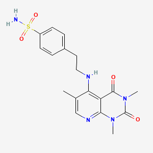 4-(2-((1,3,6-Trimethyl-2,4-dioxo-1,2,3,4-tetrahydropyrido[2,3-d]pyrimidin-5-yl)amino)ethyl)benzenesulfonamide