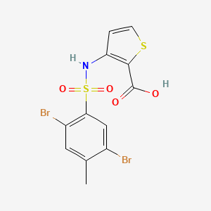 3-(2,5-Dibromo-4-methylbenzenesulfonamido)thiophene-2-carboxylic acid