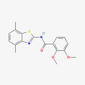 molecular formula C18H18N2O3S B2732459 N-(4,7-dimethyl-1,3-benzothiazol-2-yl)-2,3-dimethoxybenzamide CAS No. 895443-53-5