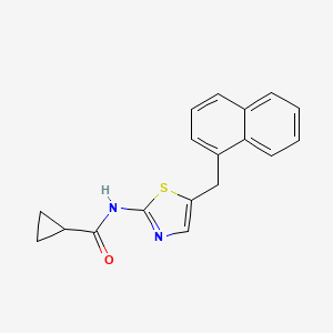 N-[5-(naphthalen-1-ylmethyl)-1,3-thiazol-2-yl]cyclopropanecarboxamide