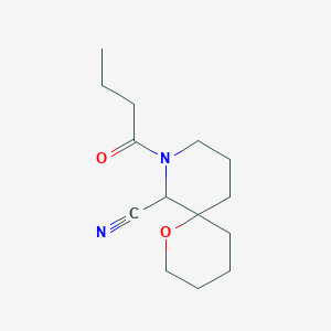 8-Butanoyl-1-oxa-8-azaspiro[5.5]undecane-7-carbonitrile