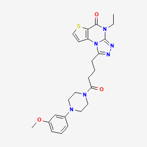 4-ethyl-1-(4-(4-(3-methoxyphenyl)piperazin-1-yl)-4-oxobutyl)thieno[2,3-e][1,2,4]triazolo[4,3-a]pyrimidin-5(4H)-one