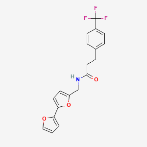 molecular formula C19H16F3NO3 B2732472 N-({[2,2'-bifuran]-5-yl}methyl)-3-[4-(trifluoromethyl)phenyl]propanamide CAS No. 2097889-37-5