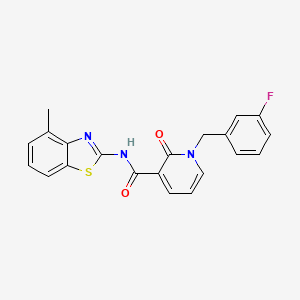 1-(3-fluorobenzyl)-N-(4-methylbenzo[d]thiazol-2-yl)-2-oxo-1,2-dihydropyridine-3-carboxamide