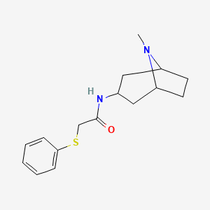molecular formula C16H22N2OS B2732485 N-(8-methyl-8-azabicyclo[3.2.1]oct-3-yl)-2-(phenylthio)acetamide CAS No. 256955-75-6