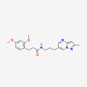 3-(2,4-dimethoxyphenyl)-N-(3-(2-methylpyrazolo[1,5-a]pyrimidin-6-yl)propyl)propanamide