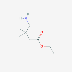 molecular formula C8H15NO2 B2732501 Ethyl 2-(1-(aminomethyl)cyclopropyl)acetate CAS No. 2105779-35-7