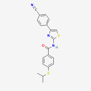 N-(4-(4-cyanophenyl)thiazol-2-yl)-4-(isopropylthio)benzamide