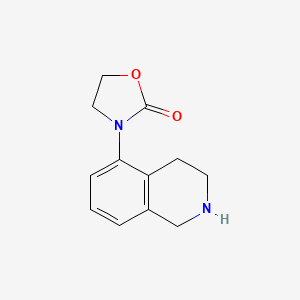 molecular formula C12H14N2O2 B2732509 3-(1,2,3,4-Tetrahydroisoquinolin-5-yl)-1,3-oxazolidin-2-one CAS No. 1247769-61-4