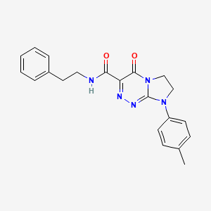 molecular formula C21H21N5O2 B2732510 4-oxo-N-phenethyl-8-(p-tolyl)-4,6,7,8-tetrahydroimidazo[2,1-c][1,2,4]triazine-3-carboxamide CAS No. 946311-03-1